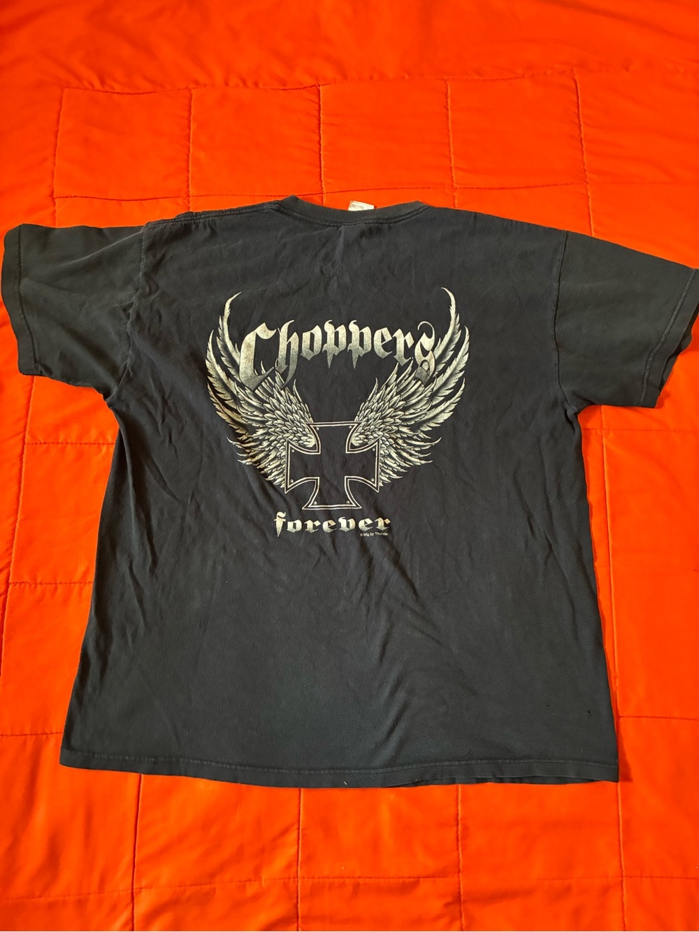 Vintage Choppers Shirt Mens XL For Ever Black Biker Shirt Grunge 2000s Y2K